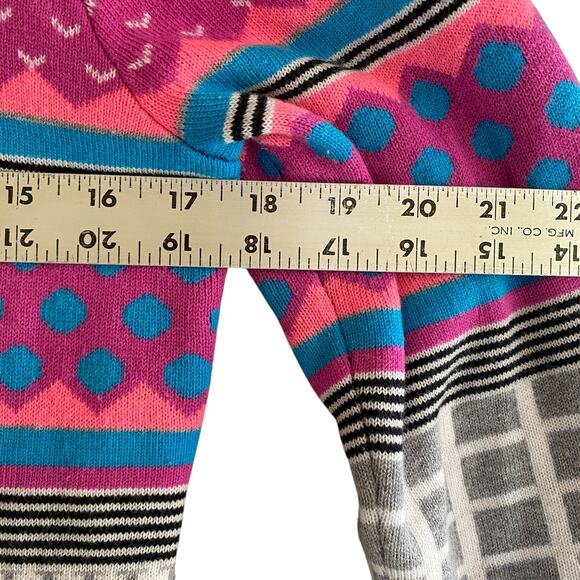 NEVE 1/4 Zip M Sweater Cozy Colorful Merino Wool Blend Pullover Nordic Ski - Picture 8 of 14